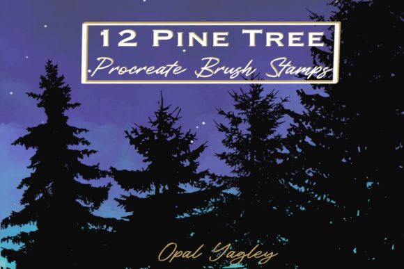 Detail Pine Tree Photoshop Brush Nomer 46