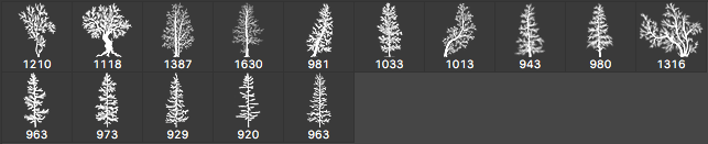 Detail Pine Tree Photoshop Brushes Nomer 20