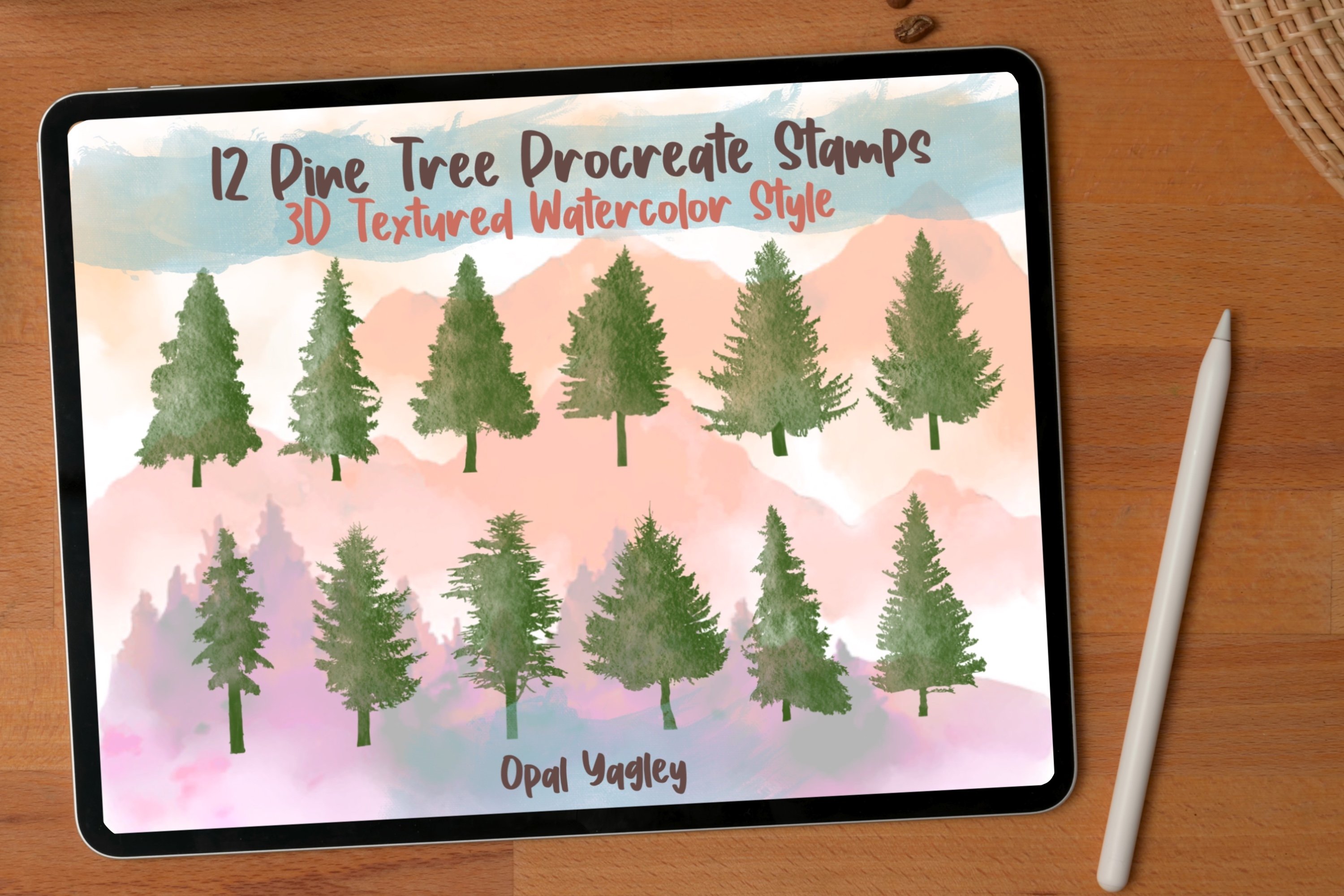 Detail Pine Tree Photoshop Brushes Nomer 24