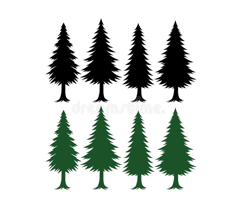 Detail Pine Tree Silhouette Clip Art Nomer 15