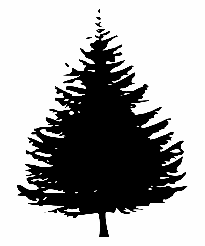 Detail Pine Tree Silhouette Clip Art Nomer 18