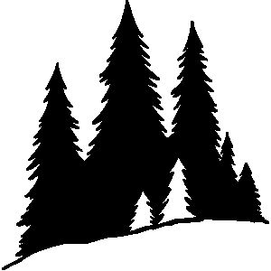 Detail Pine Tree Silhouette Clip Art Nomer 22