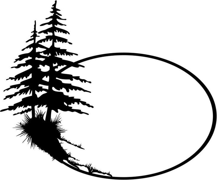 Detail Pine Tree Silhouette Clip Art Nomer 7