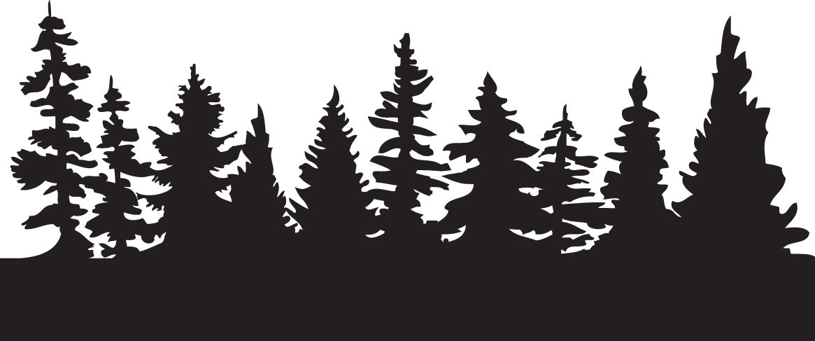 Detail Pine Tree Silhouette Clipart Nomer 39