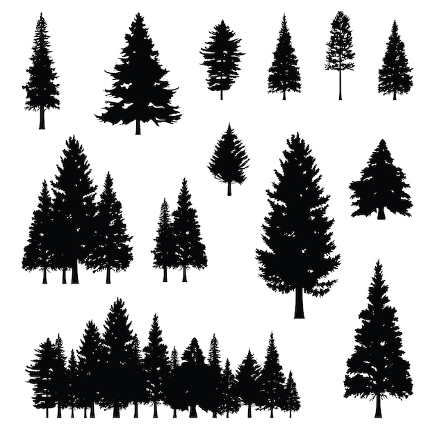 Detail Pine Tree Silhouette Free Nomer 10