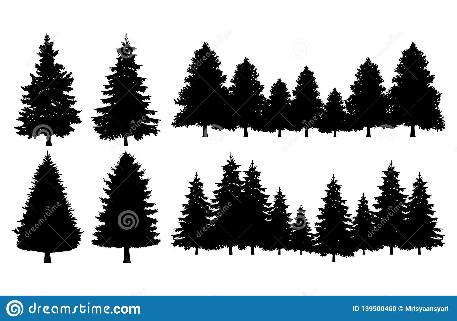 Detail Pine Tree Silhouette Free Nomer 19