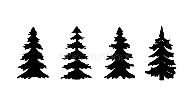 Detail Pine Tree Silhouette Free Nomer 42