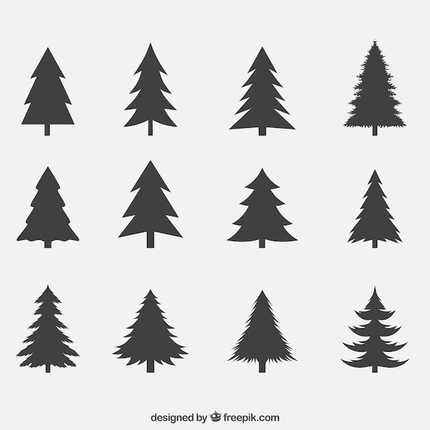 Detail Pine Tree Silhouette Free Nomer 48