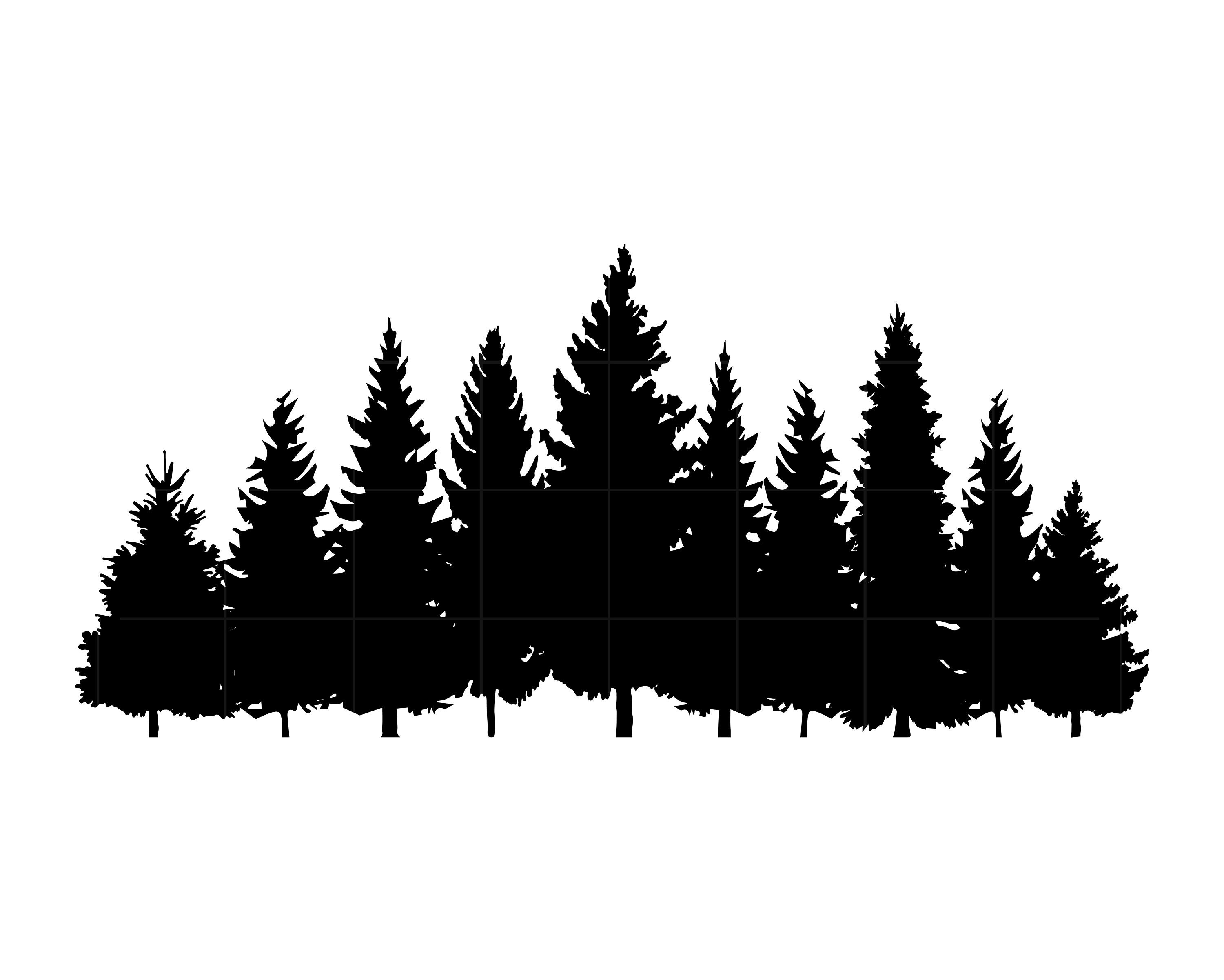 Detail Pine Tree Silhouette Images Nomer 27