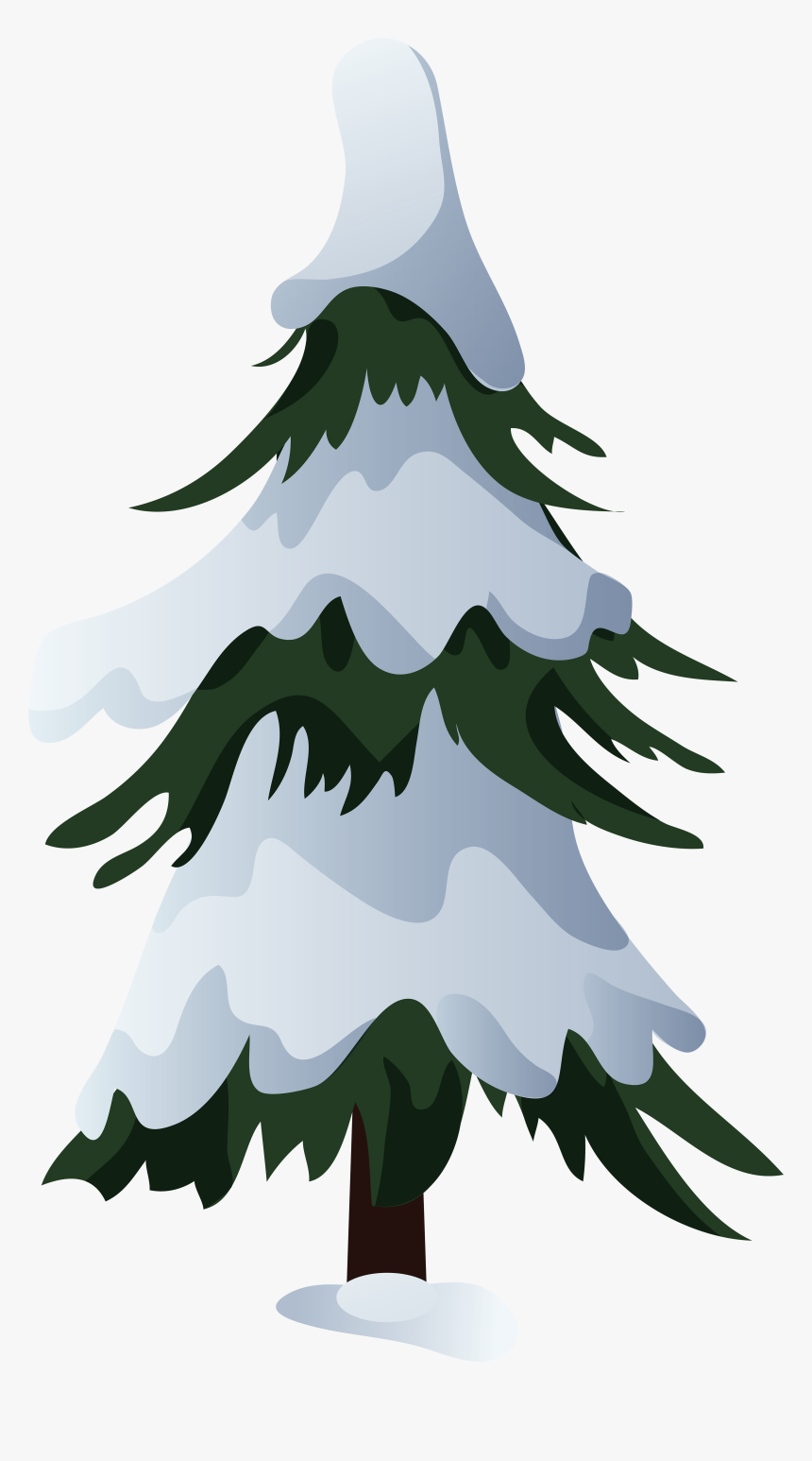 Detail Pine Tree With Snow Clipart Nomer 6