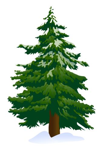 Detail Pine Tree With Snow Clipart Nomer 27