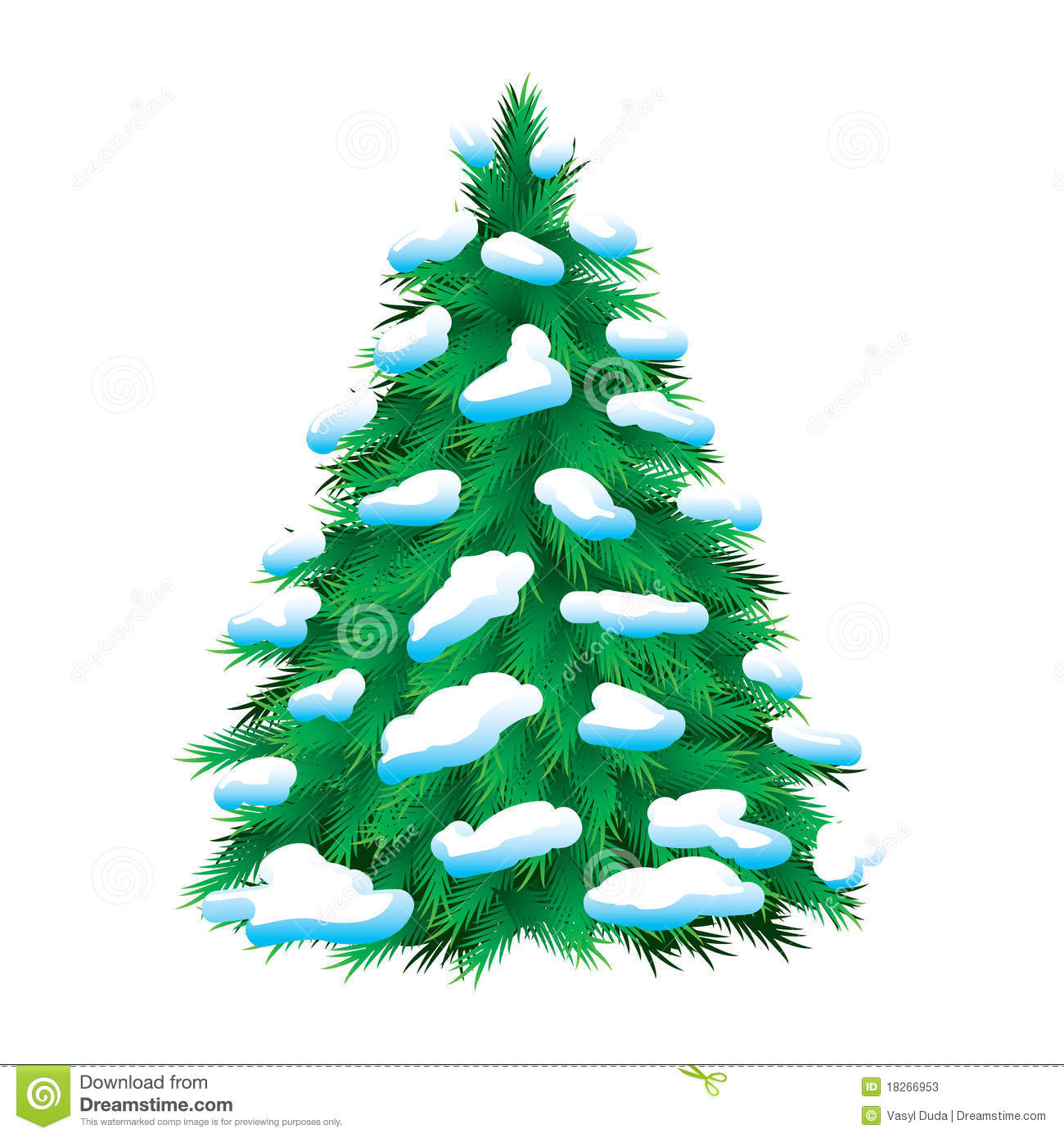 Detail Pine Tree With Snow Clipart Nomer 30