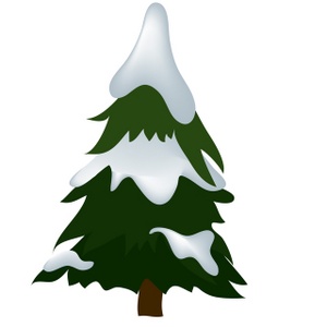 Detail Pine Tree With Snow Clipart Nomer 3