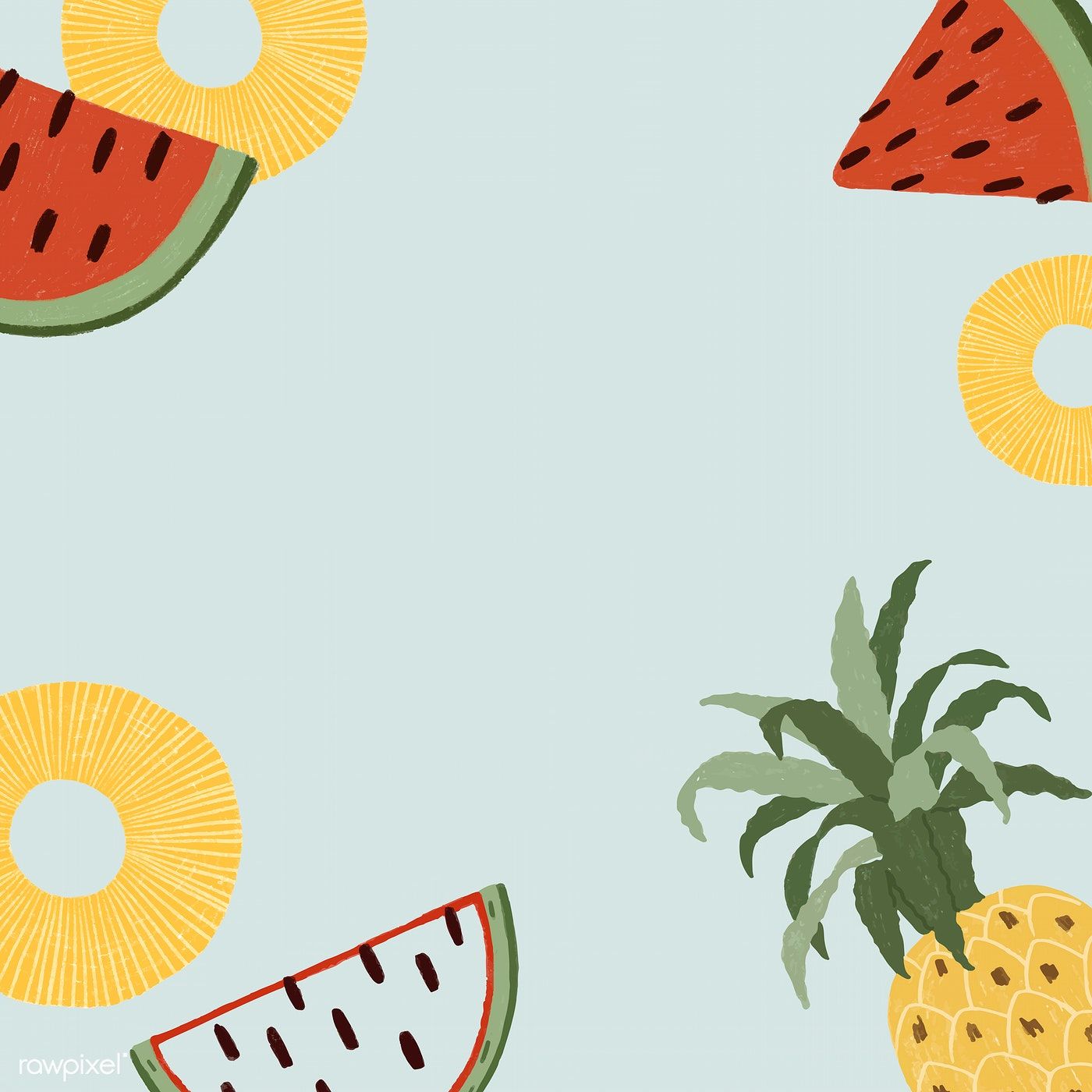 Detail Pineapple And Watermelon Wallpaper Nomer 30