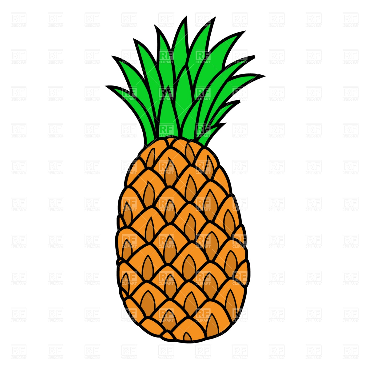 Detail Pineapple Clipart Free Nomer 6