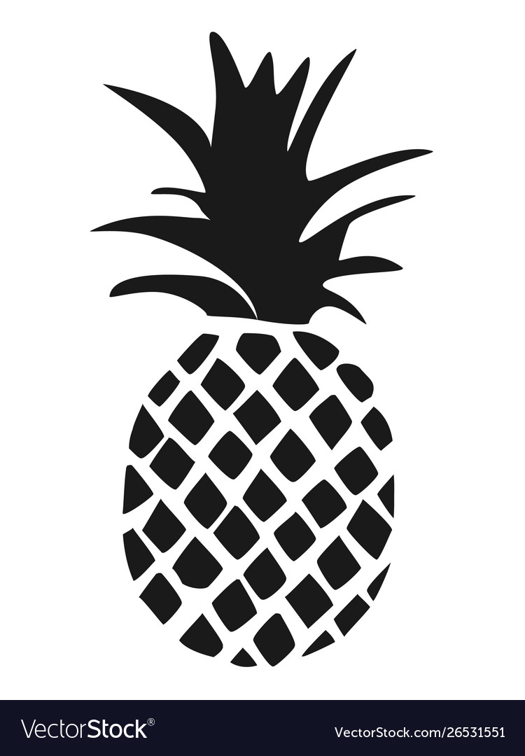 Pineapple Silhouette Vector - KibrisPDR