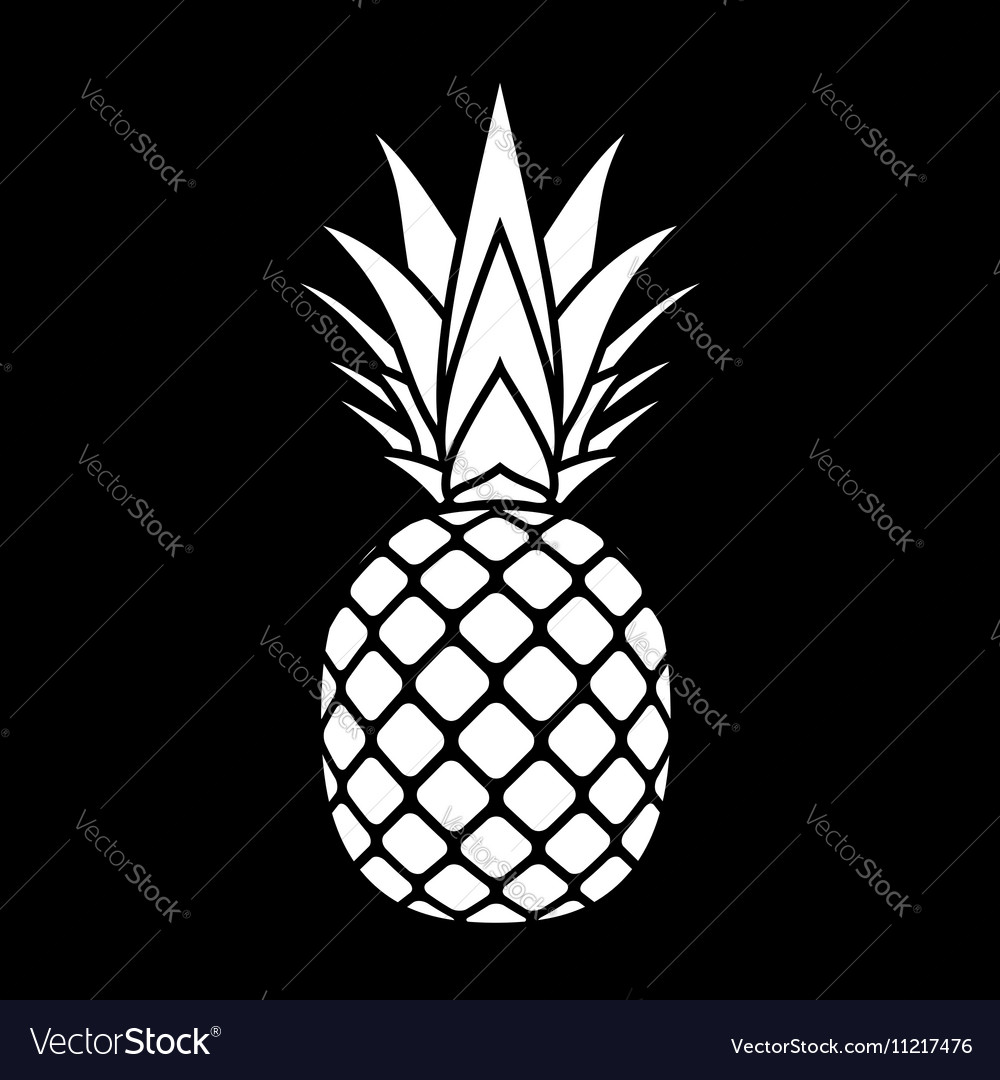 Detail Pineapple Silhouette Vector Nomer 11