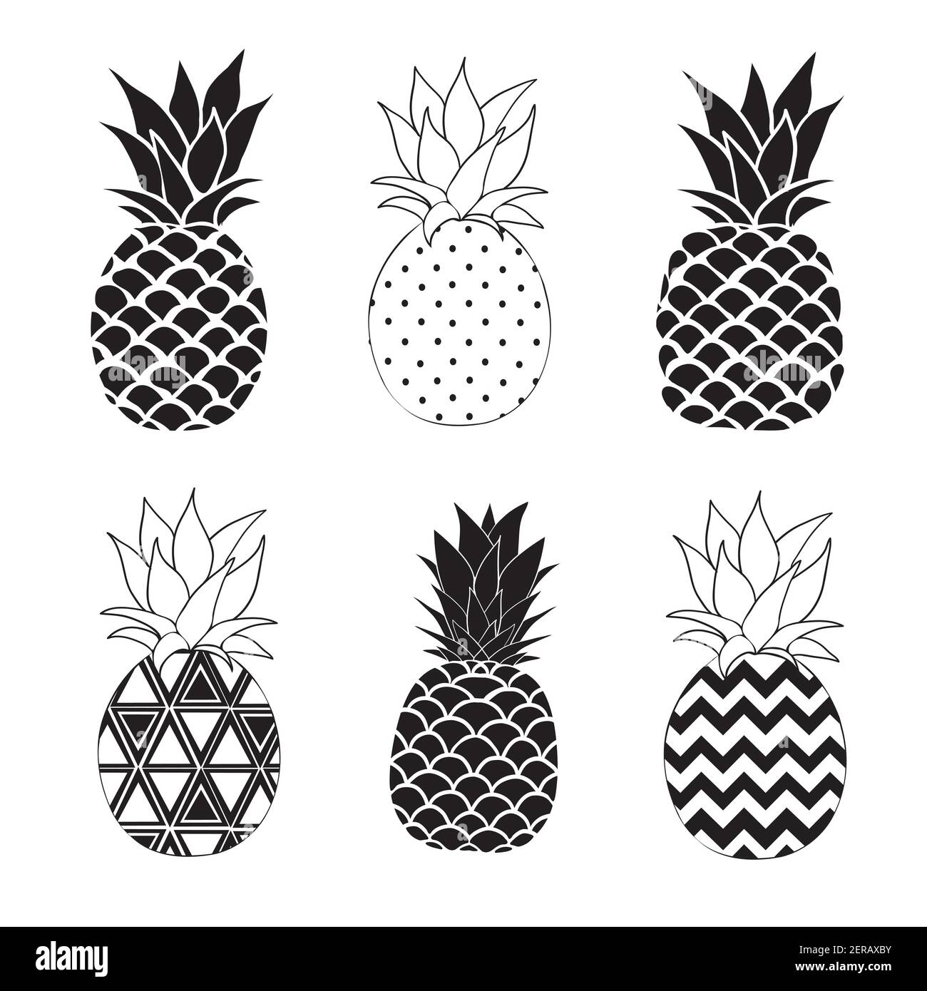 Detail Pineapple Silhouette Vector Nomer 13