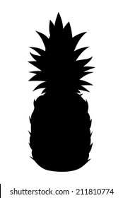 Detail Pineapple Silhouette Vector Nomer 17