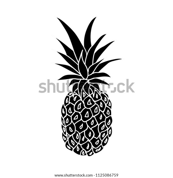 Detail Pineapple Silhouette Vector Nomer 22