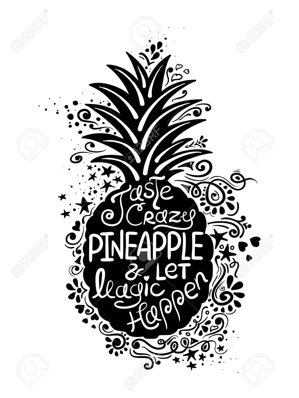 Detail Pineapple Silhouette Vector Nomer 23