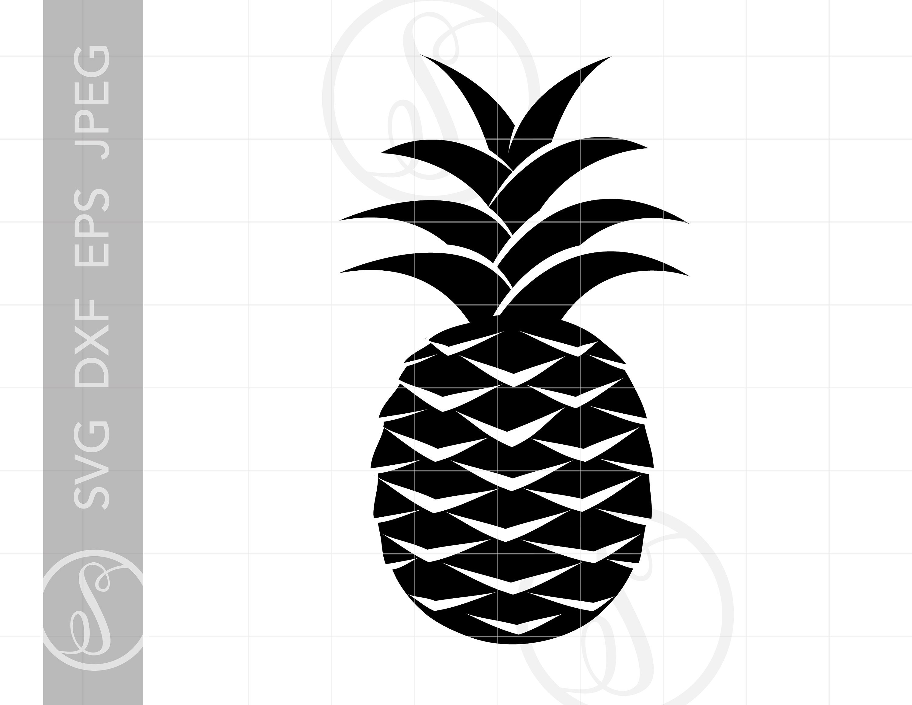Detail Pineapple Silhouette Vector Nomer 25