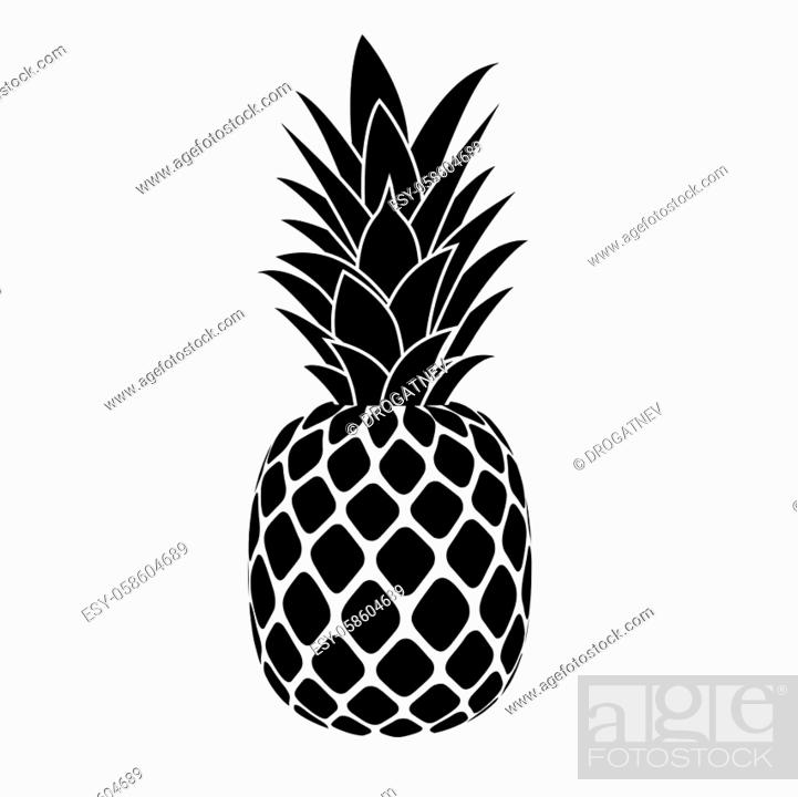 Detail Pineapple Silhouette Vector Nomer 31