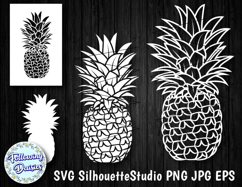 Detail Pineapple Silhouette Vector Nomer 33