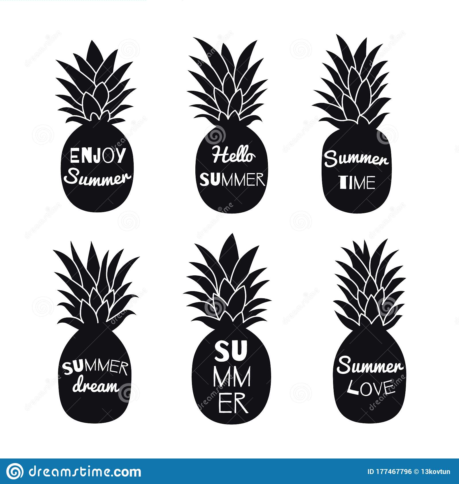 Detail Pineapple Silhouette Vector Nomer 39