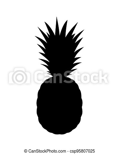 Detail Pineapple Silhouette Vector Nomer 45