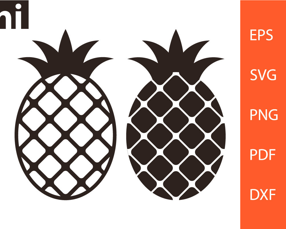 Detail Pineapple Silhouette Vector Nomer 48