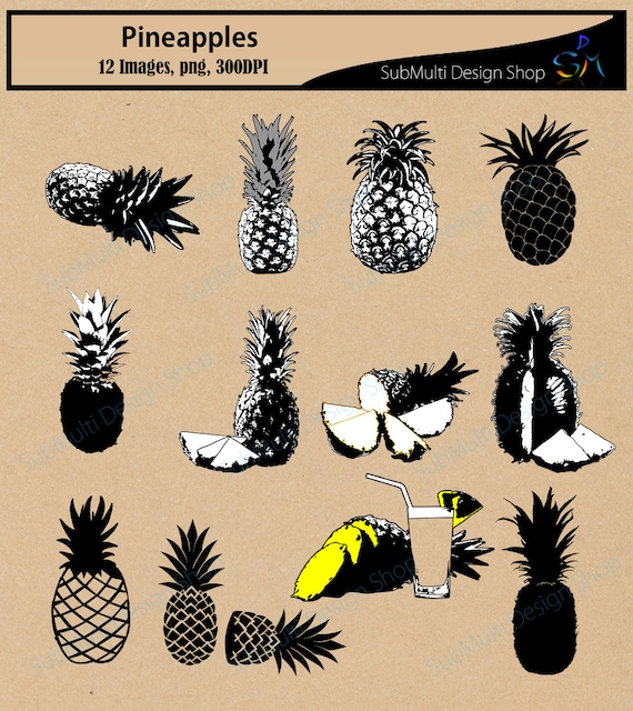 Detail Pineapple Silhouette Vector Nomer 52