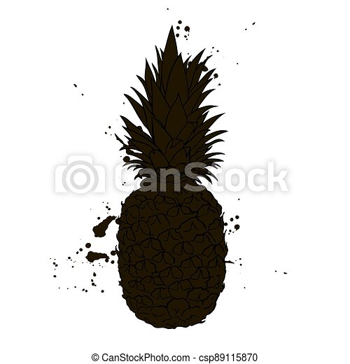 Detail Pineapple Silhouette Vector Nomer 54