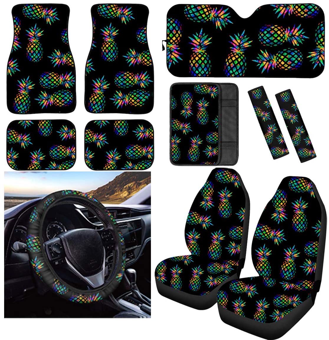 Detail Pineapple Steering Wheel Cover Nomer 10