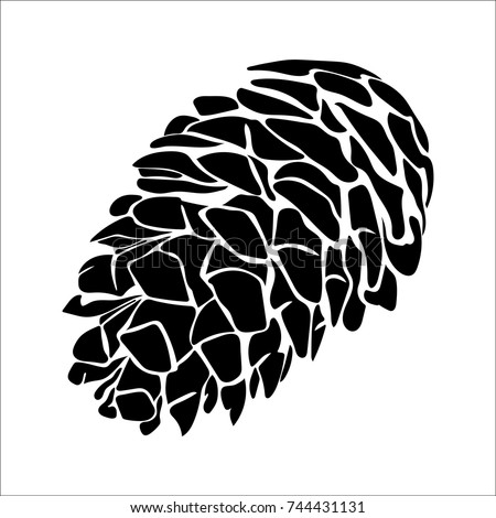 Detail Pinecone Clipart Black And White Nomer 20