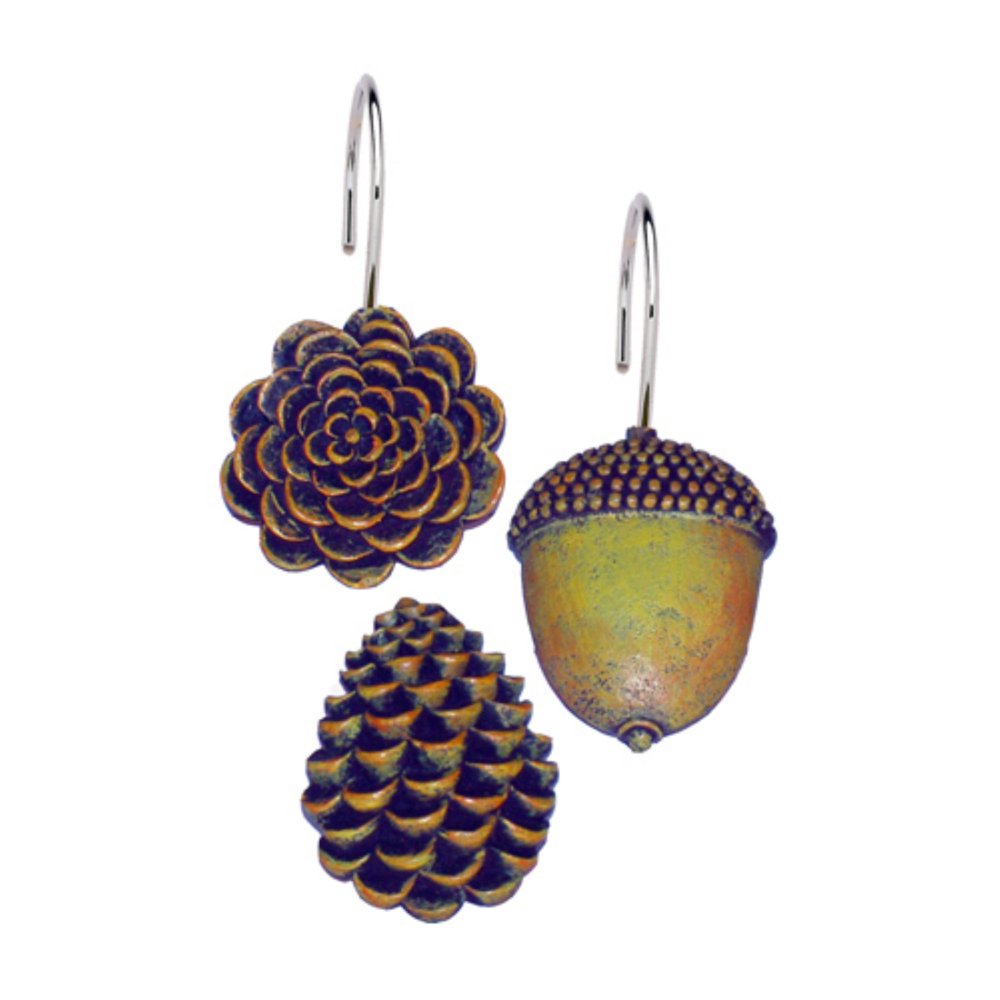 Detail Pinecone Shower Curtain Hooks Nomer 3