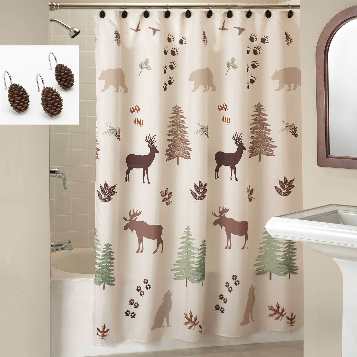 Detail Pinecone Shower Curtain Hooks Nomer 28