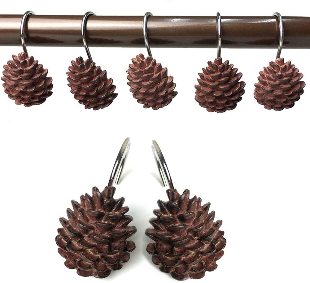 Detail Pinecone Shower Curtain Hooks Nomer 7