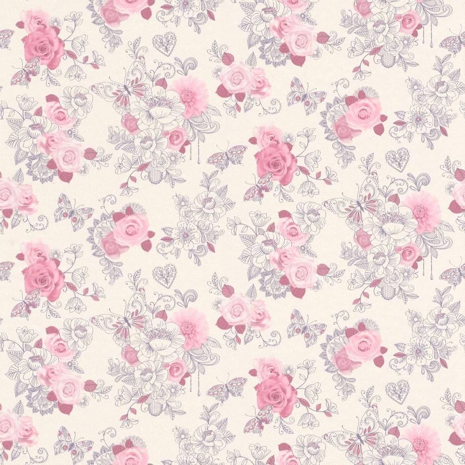 Detail Pink Floral Wallpaper Nomer 16