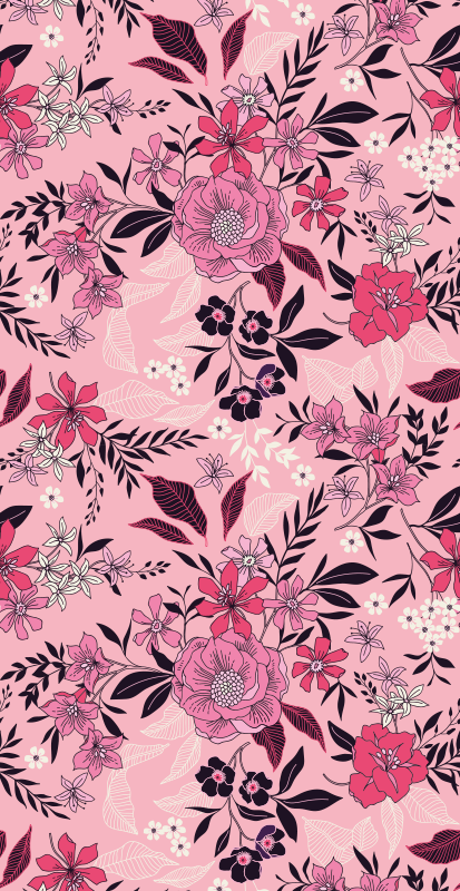 Detail Pink Floral Wallpaper Nomer 38