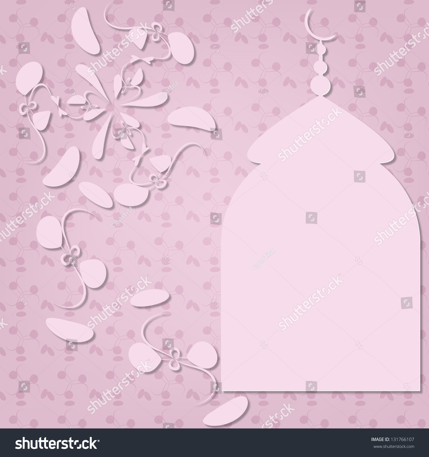 Detail Pink Islamic Background Nomer 9