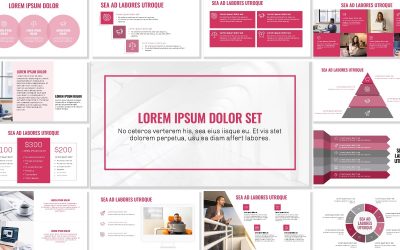 Detail Pink Powerpoint Template Nomer 12