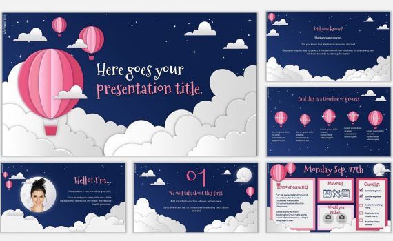 Detail Pink Powerpoint Template Nomer 14