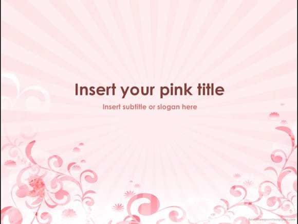 Detail Pink Powerpoint Template Nomer 17