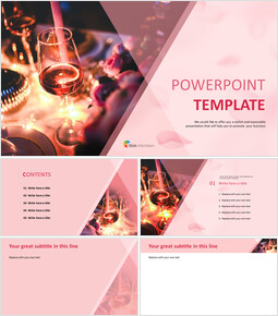 Detail Pink Powerpoint Template Nomer 26