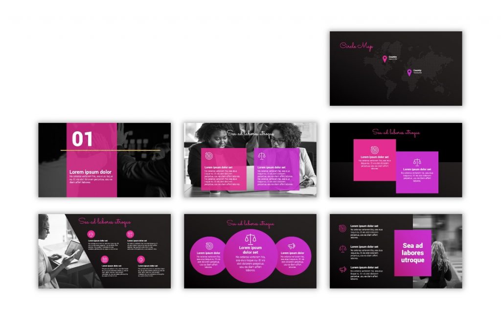 Detail Pink Powerpoint Template Nomer 27