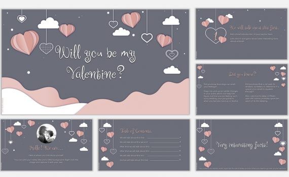 Detail Pink Powerpoint Template Nomer 32