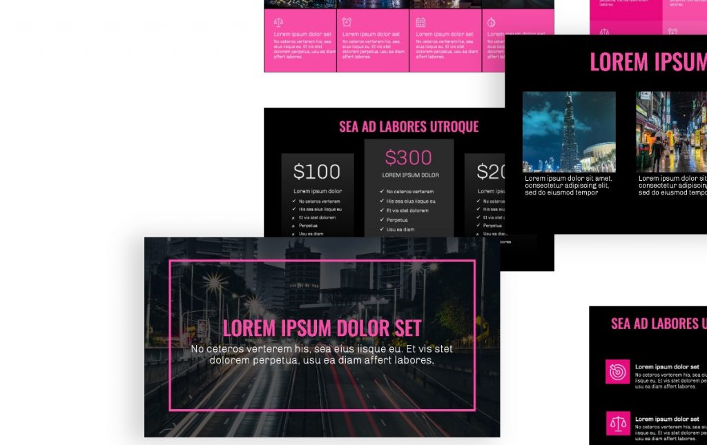 Detail Pink Powerpoint Template Nomer 36