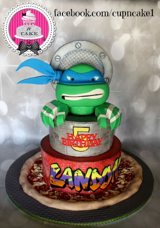 Detail Pinterest Ninja Turtle Cake Nomer 20