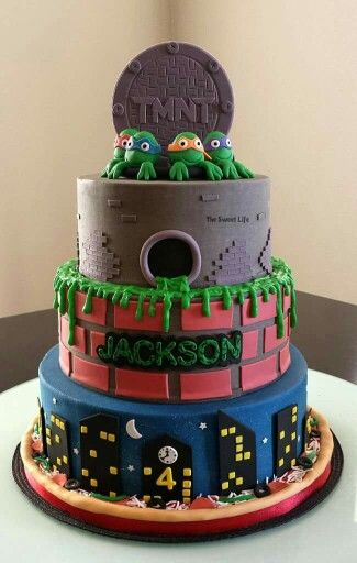 Detail Pinterest Ninja Turtle Cake Nomer 23